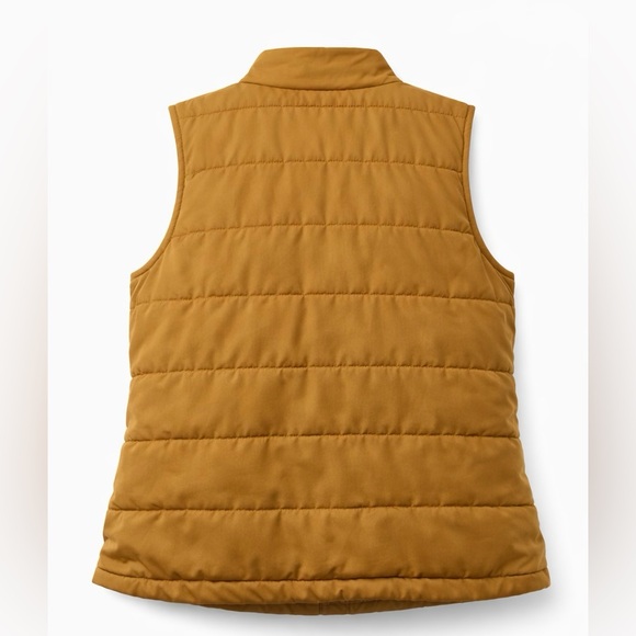 Natural Reflections Brown Quilted Puffer Vest Zip Front Size Large - Picture 2 of 4